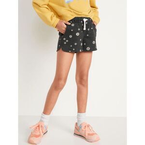 Old Navy Girl's Dolphin-Hem Drawstring Shorts - New Black Floral L(10-12)